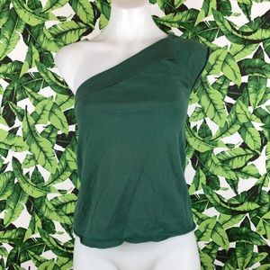 Patrizia Pepe Green One Shoulder Top